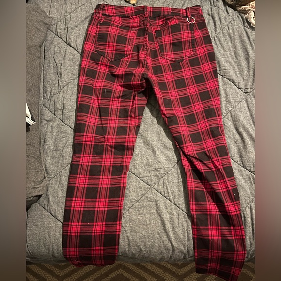 Hot Topic Plaid High Rise Super Skinny Jeans - Picture 2 of 3